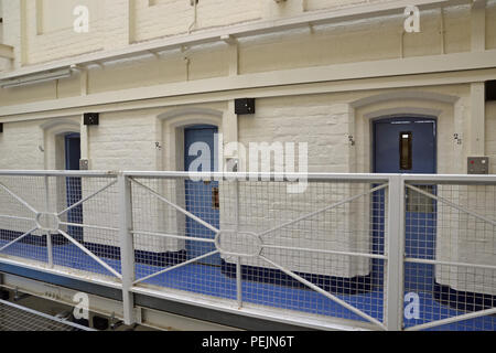 La prison de Shrewsbury, appelé le Dana, qui a fermé en 2013 et est maintenant ouverte pour des visites de prison. Visite guidée. Abandonné, de l'épave. Banque D'Images