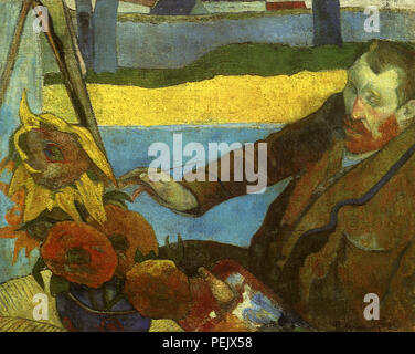 Tournesols peinture Van Gogh, Gauguin, Paul Banque D'Images