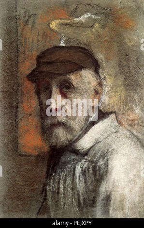 Autoportrait de Degas, Edgar Degas, Banque D'Images