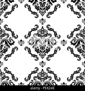 Vectoriel continu classique motif en noir et blanc Illustration de Vecteur