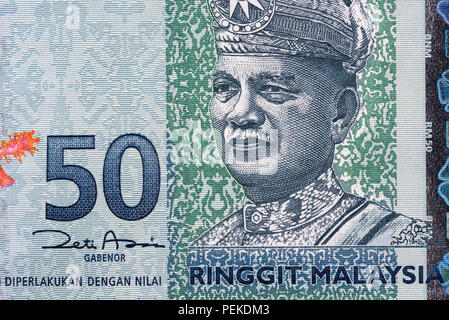 Cinquante Ringgit close up Banque D'Images