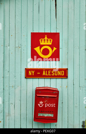 Le bureau de poste le plus au nord à l'extrême nord et civile règlement fonctionnel Ny-Ålesund, Svalbard, Spitzberg ou l'Europe Banque D'Images