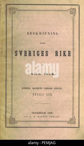Image réalisée à partir d'archive historique page 561 de "Beskrifning o u0308fver Sveriges Rike. Bd. 1, Bd. 2, pt. 1, 2' Banque D'Images