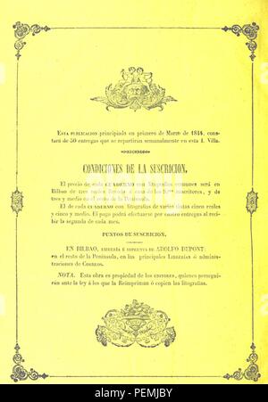 Image réalisée à partir d'archive historique page 576 de "Revista pintoresca de las provincias Bascongadas. Edicion de lujo. Adornada con vistas ... por S. Lambla. Escrita por L. M. de E. y A. A. H. y Entrega 1-45' Banque D'Images