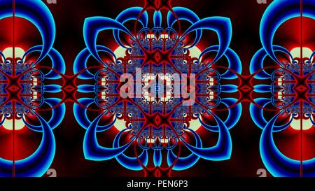 3D générée par ordinateur.fractal design numérique lumineux.Très beau, coloré ornement. Banque D'Images