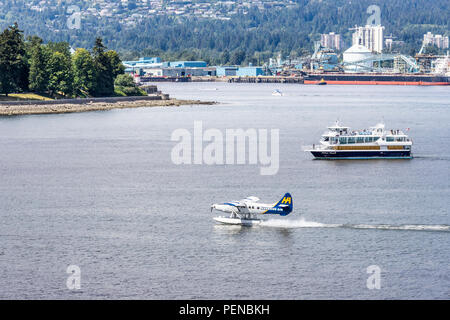 Un samedi après-midi dans le port de Vancouver, British Columbia, Canada Banque D'Images