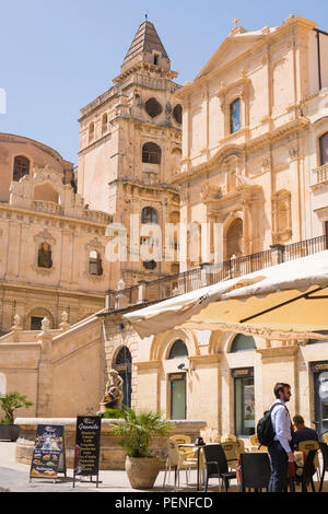 Italie Sicile Noto Antica ancienne Netum Mont Alveria reconstruite après 1693 l'église Chiesa séisme Convento San Francesco D'ASSISE Tous Immacolata Banque D'Images