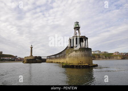 West Pier, Whitby, North Yorkshire Banque D'Images