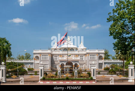 Le magnifique Palais présidentiel à Vientiane, Laos Banque D'Images