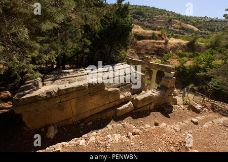 Nymphée ou Vénus temple vestiges romains de Zahlé, vallée de la Bekaa, au Liban. Banque D'Images
