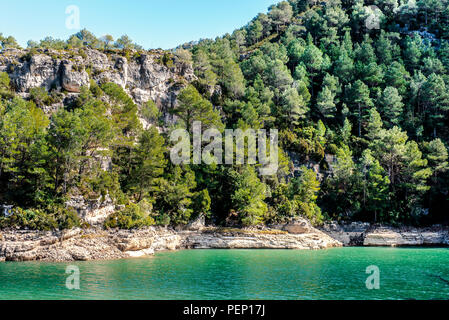 Vue sur le réservoir d'Ulldecona. Communauté valencienne, Espagne Banque D'Images