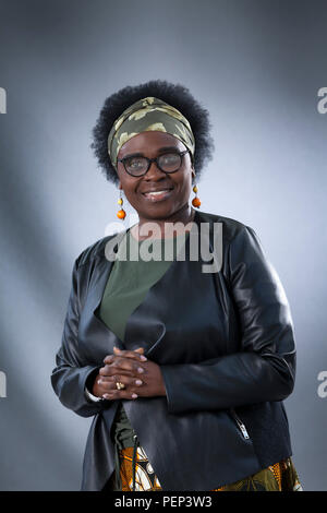 Edinburgh, Royaume-Uni. 16 août, 2018. Jennifer Nansubuga Makumbi est un romancier ougandais et nouvelliste. Sa thèse de roman, La Saga Kintu, a été retenu et a gagné le Kwani ? Projet manuscrit en 2013. Photographié à l'Edinburgh International Book Festival. Edimbourg, Ecosse. Photo par Gary Doak / Alamy Live News Banque D'Images