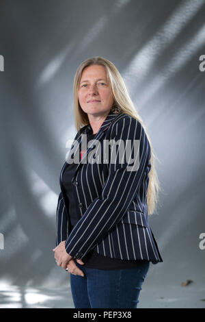 Edinburgh, Royaume-Uni. 16 août, 2018. Nicola Upson, le romancier britannique, à l'Edinburgh International Book Festival. Edimbourg, Ecosse. Photo par Gary Doak / Alamy Live News Banque D'Images