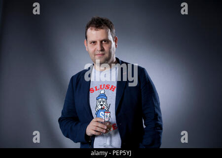 Edinburgh, Royaume-Uni. 16 août, 2018. Adam Richard Kay, l'écrivain britannique, auteur, comédien et ex-médecin. Photographié à l'Edinburgh International Book Festival. Edimbourg, Ecosse. Photo par Gary Doak / Alamy Live News Banque D'Images