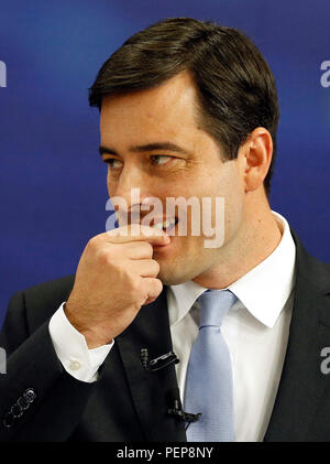 Curitiba, Brésil. Août 16, 2018. Le candidat João Arruda (MDB) pendant le débat des candidats pour le gouvernement du Paraná a tenu sur la TV Bandeirantes Paraná à Curitiba, PR. Credit : Rodolfo Buhrer/La/FotoArena Imagem/Alamy Live News Banque D'Images