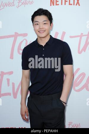 Culver City, USA. Août 16, 2018. Alex Shibutani aux arrivées POUR TOUS LES GARÇONS J'ai AIMÉ AVANT PREMIERE sur Netflix, Arclight Culver City, Culver City, CA, le 16 août 2018. Credit : Elizabeth Goodenough/Everett Collection/Alamy Live News Banque D'Images