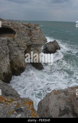 Tyulenovo, Bulgarie, une promenade sur les falaises, Banque D'Images