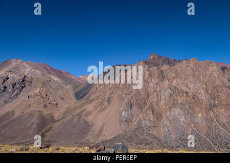 Montagnes près de Los Penitentes en été à Cordillera de los Andes - La Province de Mendoza, Argentine Banque D'Images