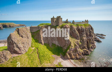 Dunnottar Castle dans l'Aberdeenshire, en Écosse. Banque D'Images