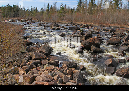 Rocky Brook Terre-Neuve, voyage le long de la route transcanadienne à l'ouest de Terre-Neuve. Banque D'Images