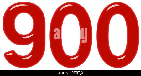 900, chiffre neuf cent, isolé sur fond blanc, 3D render Banque D'Images