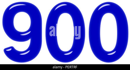 900, chiffre neuf cent, isolé sur fond blanc, 3D render Banque D'Images