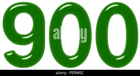 900, chiffre neuf cent, isolé sur fond blanc, 3D render Banque D'Images