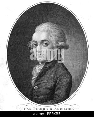 JEAN-PIERRE BLANCHARD (1753-1809) inventeur français et pionnier balloonist Banque D'Images