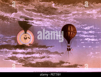 JAMES GLAISHER (1809-1903) Pionnier aéronaute et astronome anglais. Illustration de son livre 1871 voyages dans l'air Banque D'Images