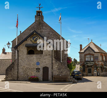 L'hôtel de ville historique de Llantwit Major dans la vallée de Glamorgan Banque D'Images