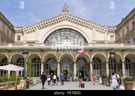 Paris Gare de l'Est - Extérieur de la Gare de l'Est à Paris, France, Europe. Banque D'Images
