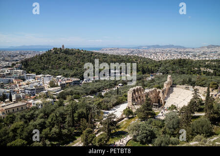 Odéon d'Hérode Atticus à Athènes, Grèce Banque D'Images