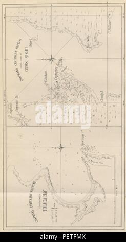 Image réalisée à partir d'archive historique page 20 de "Chapman's Memorial centenaire du capitaine Cook sur la description de la Nouvelle Zélande il y a cent ans. [Extraits de Cook's trois voyages de circumnavigation, édité par George T. Chapman avec l'aide0001. Banque D'Images