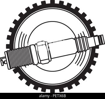 Pièce de rechange bougie automobile Industrie Illustration de Vecteur