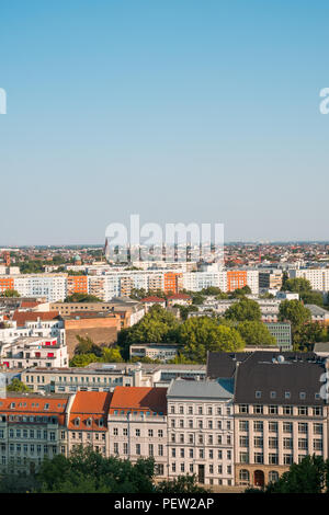 Berlin city skyline - vue aérienne du ro Mitte Kreuzberg Banque D'Images