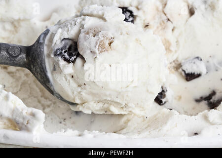 Coup de frais généraux de chocolate chip cookie dough ice cream (vue de dessus). Banque D'Images