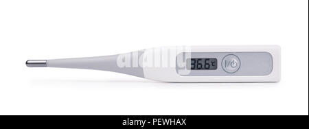 Thermomètre médical électronique isolated on white Banque D'Images