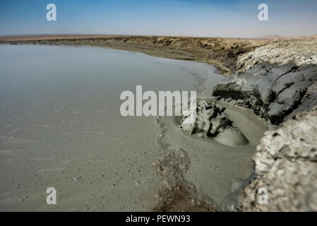 Volcan de boue à jask, au sud de l'Iran. Banque D'Images