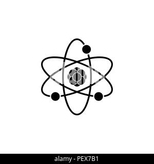 Le pictogramme de l'atome. vector illustration noir sur fond blanc Illustration de Vecteur