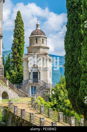 Dans la vue panoramique, sur la Nesso Lac de Côme, Lombardie, Italie. Banque D'Images