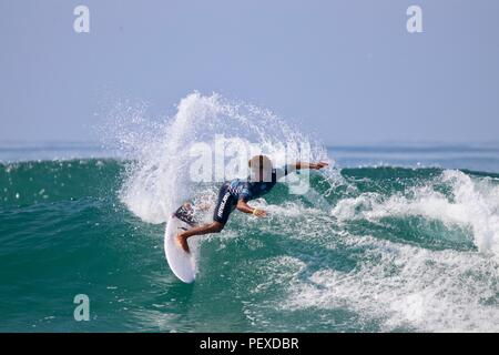 David do Carmo en compétition dans l'US Open de surf 2018 Banque D'Images