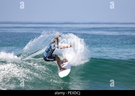 David do Carmo en compétition dans l'US Open de surf 2018 Banque D'Images