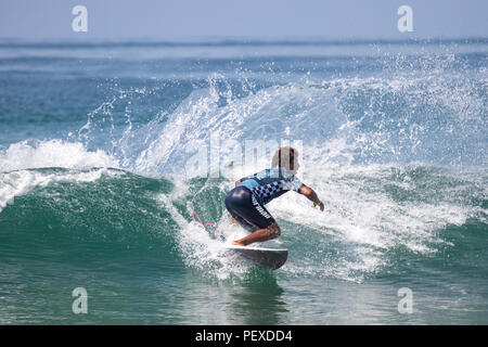 David do Carmo en compétition dans l'US Open de surf 2018 Banque D'Images