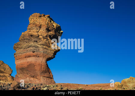 Roque Cinchado formation rocheuse unique Parc National du Teide, Tenerife, Canaries, Espagne. Banque D'Images