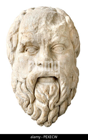 Buste en marbre de Socrates / Sokrates (philosophe grec : 469-399 BC) British Museum, Bloomsbury, London, England, UK. Copie romaine de l'original grec perdu Banque D'Images