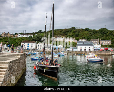 Cornwall,heureux retour a été construit en 1904 à Kitto's yard en Porthleven Banque D'Images