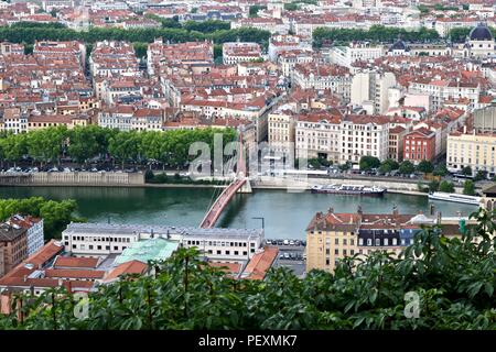 Donnant sur Lyon, France Banque D'Images