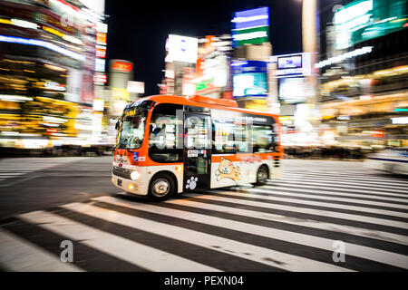 Croisement de Shibuya à Tokyo, Japon Banque D'Images