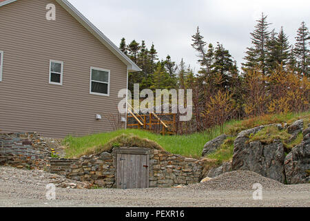 Elliston, Terre-Neuve, Canada. Le caveau capitale du monde. Banque D'Images