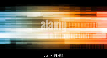 Réseau de données à des paquets de données en mouvement rapide Banque D'Images